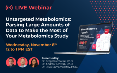 Live Webinar: Untargeted Metabolomics: Parsing Large Amounts of Data to Make the Most of Your Metabolomics Study