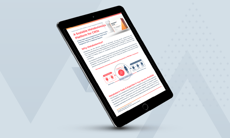 Metabolon Verus CRO prouduct flyer featured image