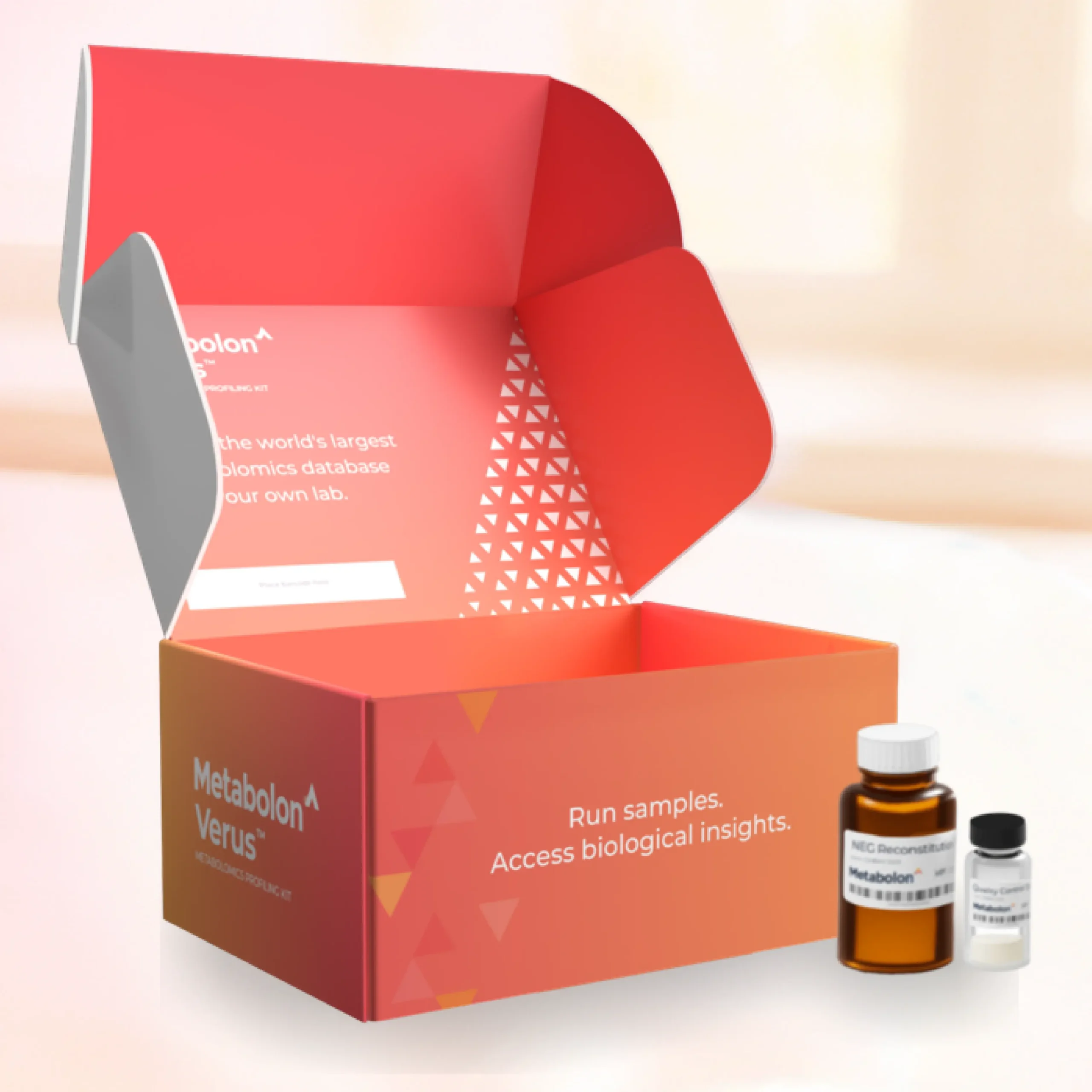 Metabolon Verus Kit box and reagent vials